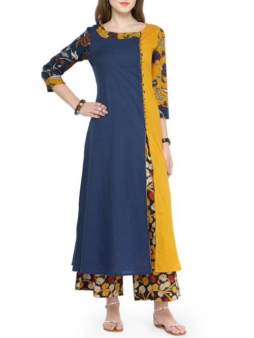 kalamkari print kurta palazzo set - 14175800 - Very Small Image - 1