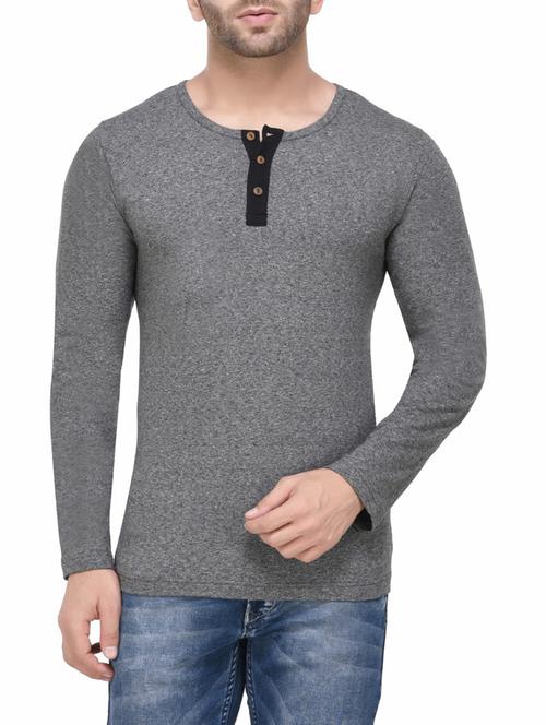 grey cotton t-shirt - 14177703 - Very Small Image - 1