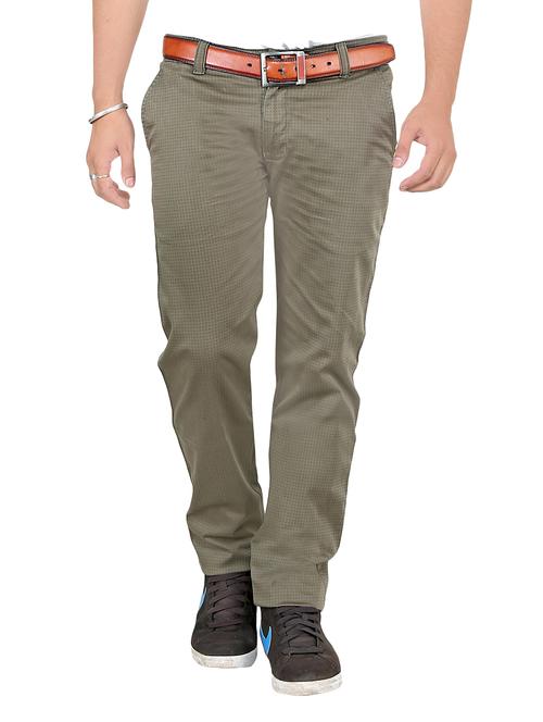brown cotton chinos casual trousers - 14179745 - Very Small Image - 1