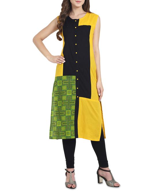 straight printed kurta - 14180073 - Very Small Image - 1