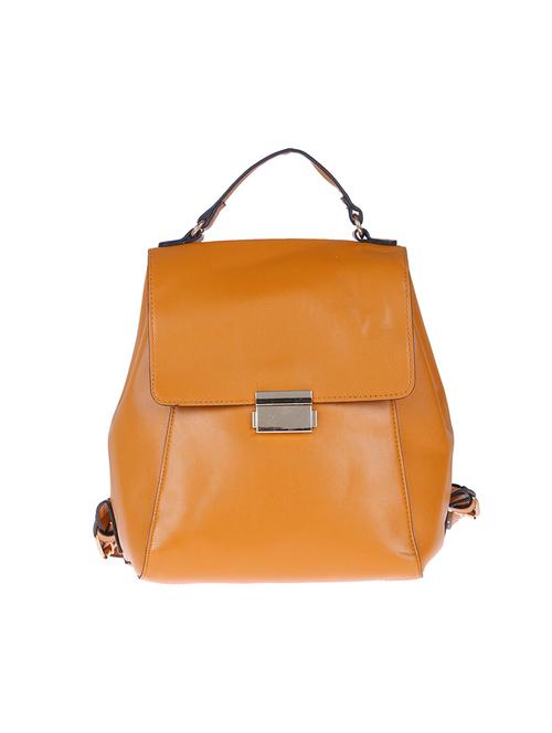 tan leatherette fashion backpack - 14183974 - Very Small Image - 1
