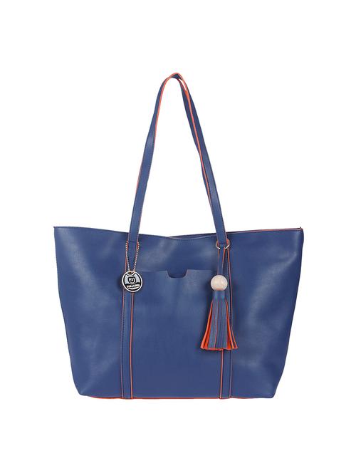blue leatherette regular handbag - 14183979 - Very Small Image - 1