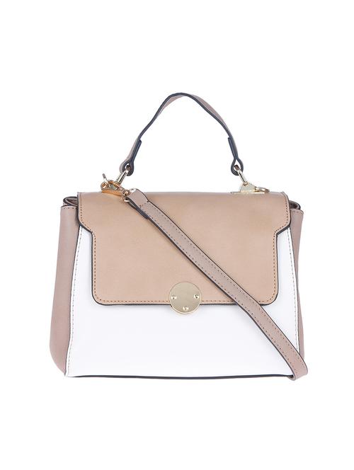 beige leatherette handbag - 14183987 - Very Small Image - 1