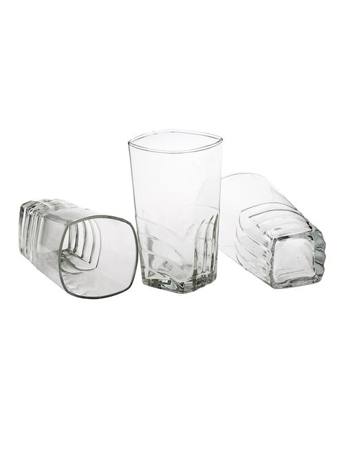 somil new stylish & designer baverage tumbler multipurpose clear glass (set of 6)-gl22 - 14184900 - Very Small Image - 1