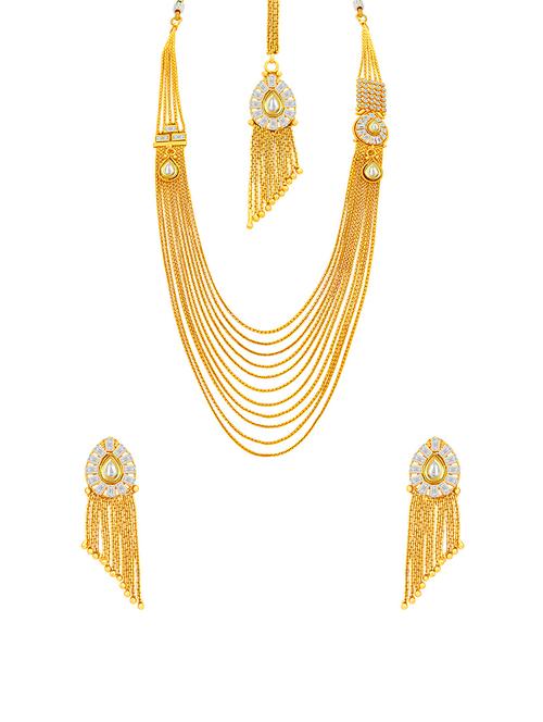 gold brass necklaces and earrings - 14192546 - Very Small Image - 1