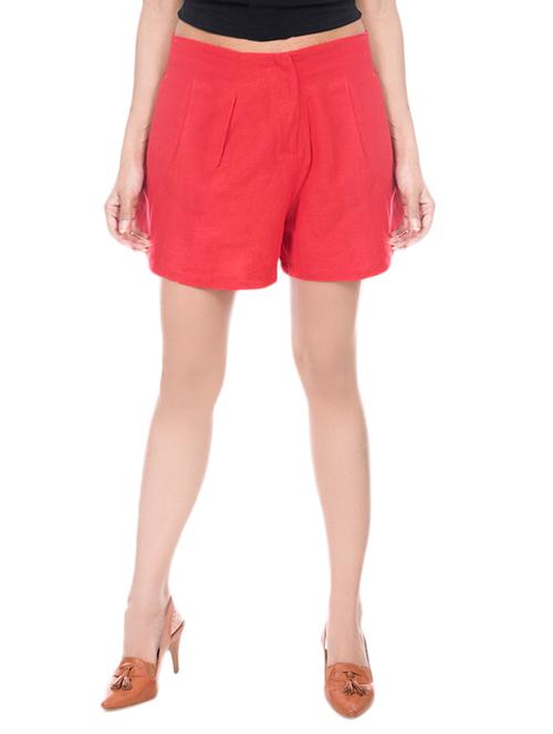 amadore red linen short - 14193078 - Very Small Image - 1