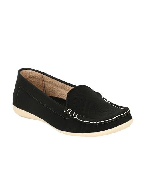 black leatherette slip on loafers - 14193170 - Very Small Image - 1