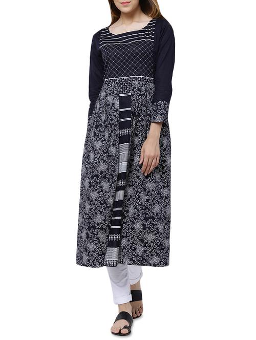 flared kurta with pockets - 14193234 - Very Small Image - 1