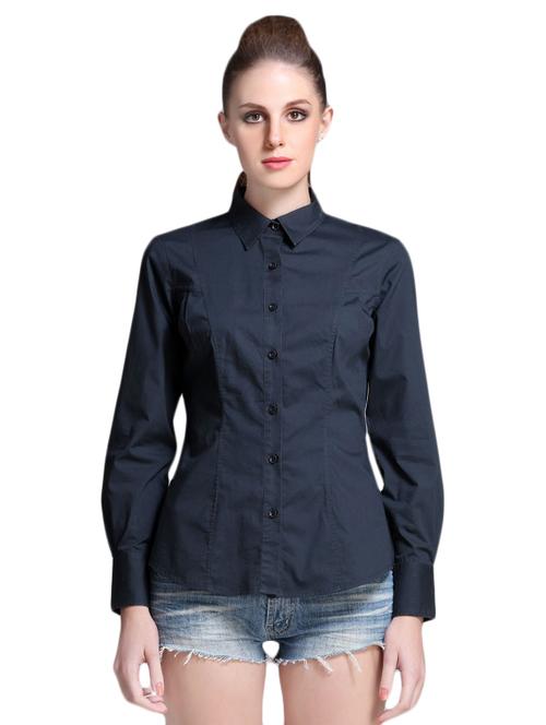 dark blue cotton shirt - 14194117 - Very Small Image - 1