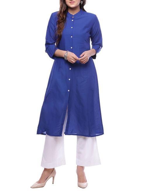 front fake placket kurta - 14194153 - Very Small Image - 1