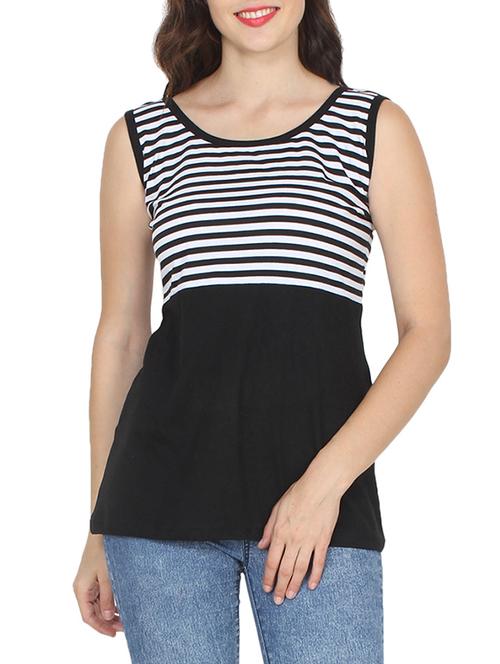 black poly cotton top - 14194940 - Very Small Image - 1