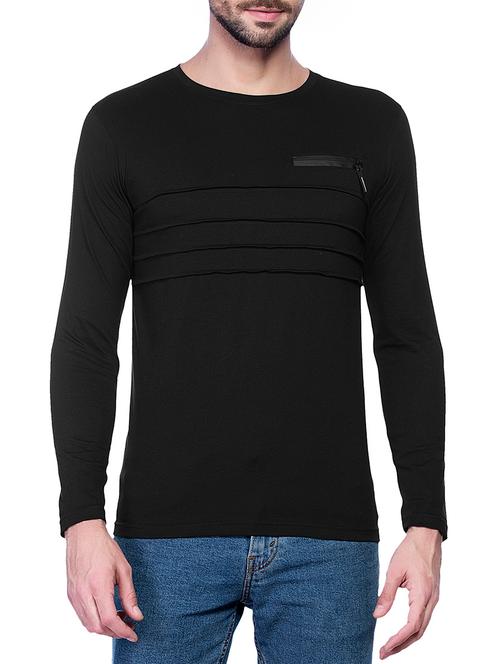 black cotton t-shirt - 14196014 - Very Small Image - 1