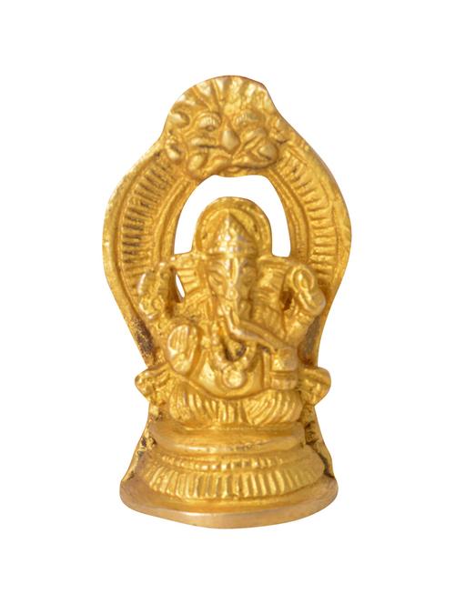 decorative brass kaman ganesh statue handicrafts product - 14198355 - Very Small Image - 1
