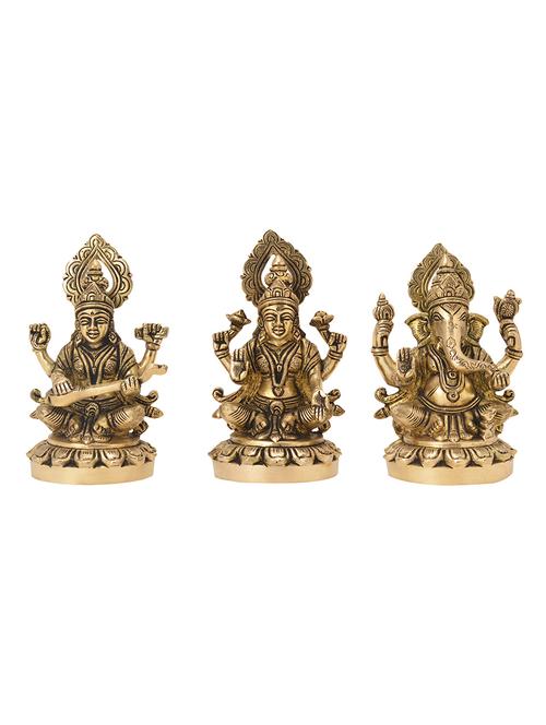 decorative idos of ganesh, laxmi, saraswati handicrafts product - 14198419 - Very Small Image - 1