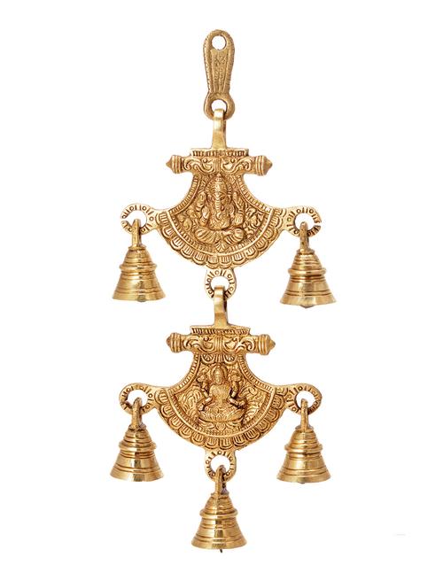 decorative handicraft ganesh laxmi bell wall hanging - 14198437 - Very Small Image - 1