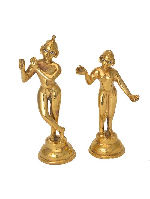 decorative handicraft radha krishna statue - 14198503 - Very Small Image - 1
