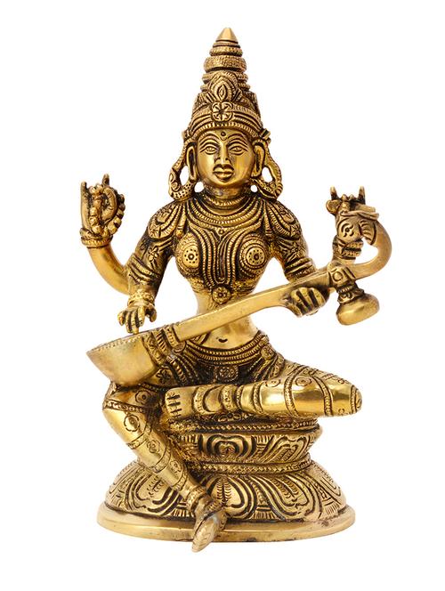 decorative sarasvati statue handicrafts product - 14198519 - Very Small Image - 1