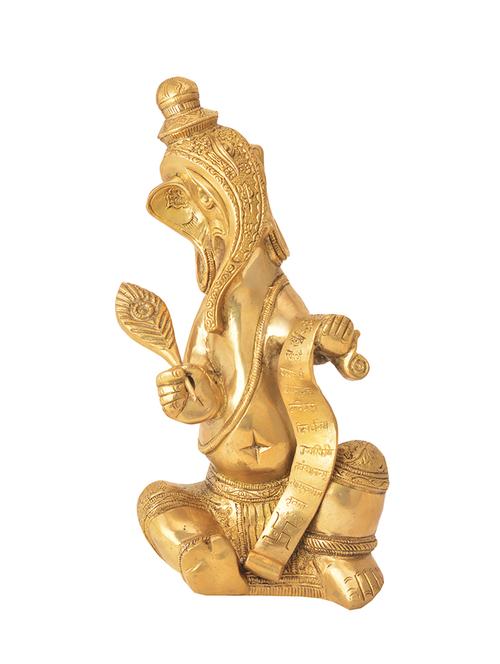 decorative statue of writing ganesh handicrafts product - 14198531 - Very Small Image - 1
