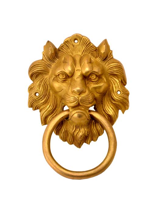 decorative handicraft lion door knocker - 14198536 - Very Small Image - 1