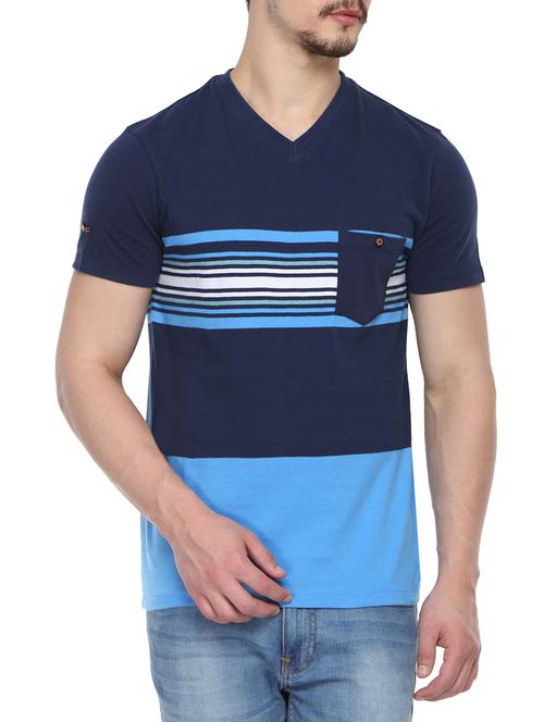 dark blue cotton t-shirt - 14204669 - Very Small Image - 1