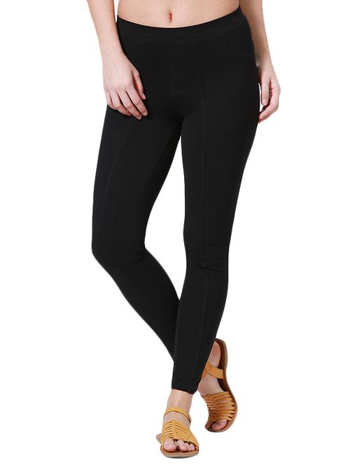 solid black cotton jegging - 14204828 - Very Small Image - 1