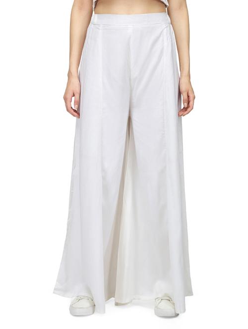 white viscose palazzos - 14205805 - Very Small Image - 1
