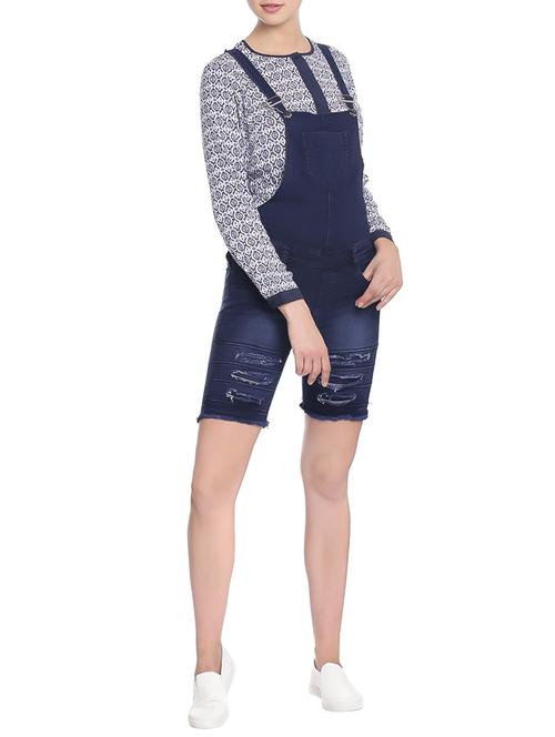 navy blue denim dungaree - 14209774 - Very Small Image - 1