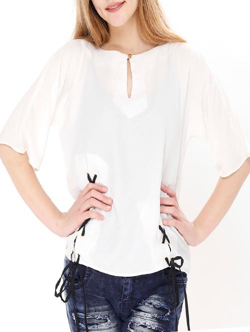solid white regular top - 14210223 - Very Small Image - 1