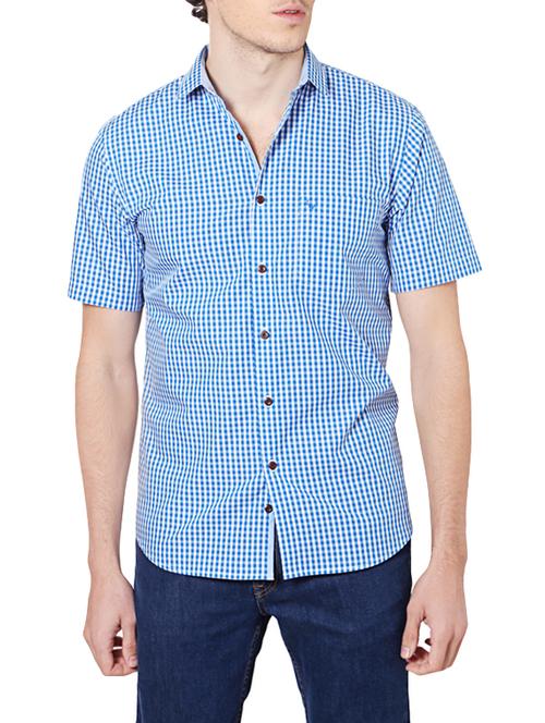 blue cotton casual shirt - 14210435 - Very Small Image - 1
