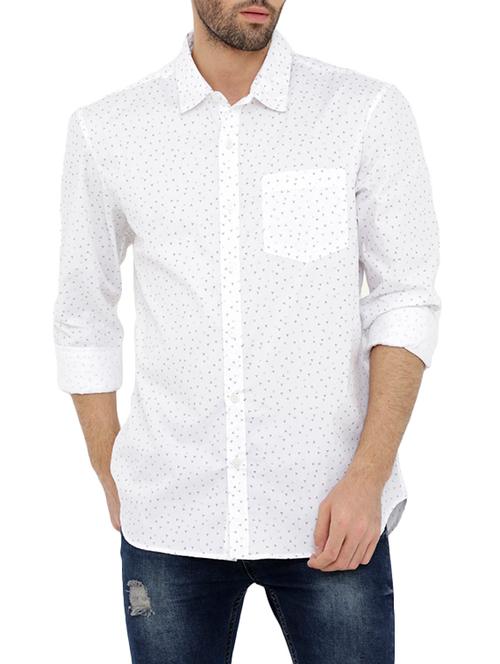 white cotton casual shirt - 14211770 - Very Small Image - 1
