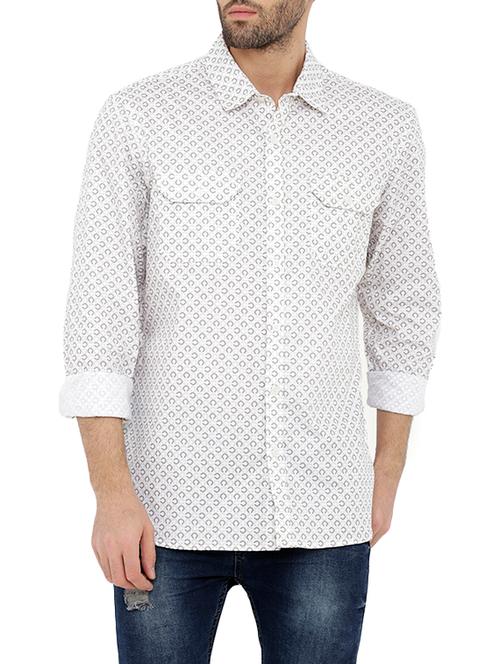 white cotton casual shirt - 14211773 - Very Small Image - 1