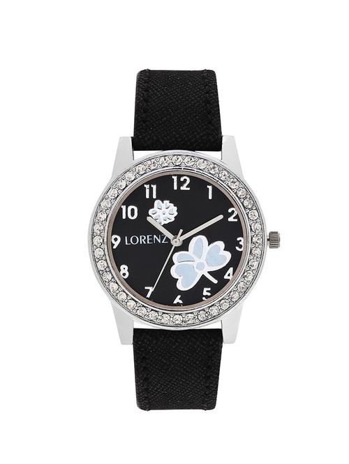 lorenz as-1 new diamond case black casual analog watch for women and girls - 14213747 - Very Small Image - 1