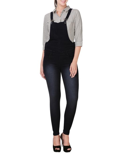 stone washed denim dungaree - 14213894 - Very Small Image - 1
