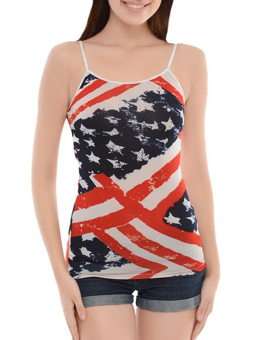 flag print nylon camisole - 14214492 - Very Small Image - 1