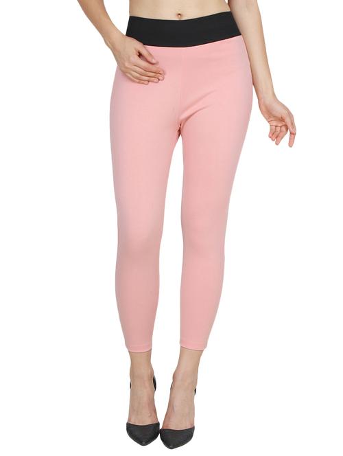 pink cotton jeggings - 14216317 - Very Small Image - 1