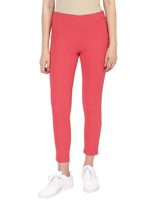solid pink casual jegging - 14216464 - Very Small Image - 1