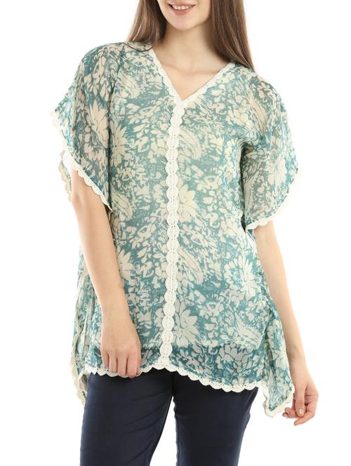 light blue printed kaftan - 14217222 - Very Small Image - 1