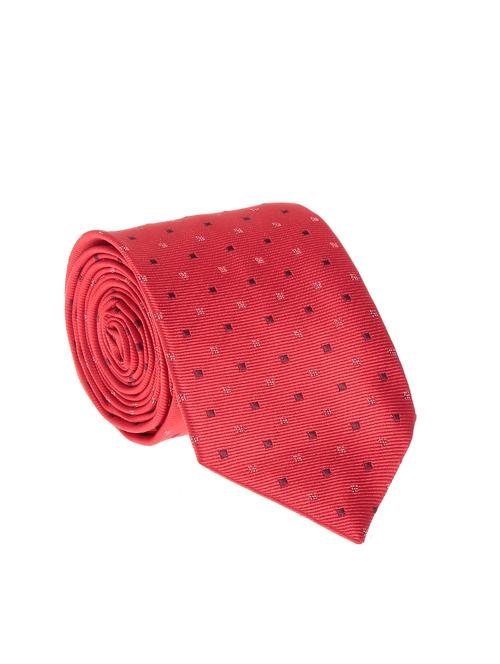 red micro silk fabric tie - 14218732 - Very Small Image - 1