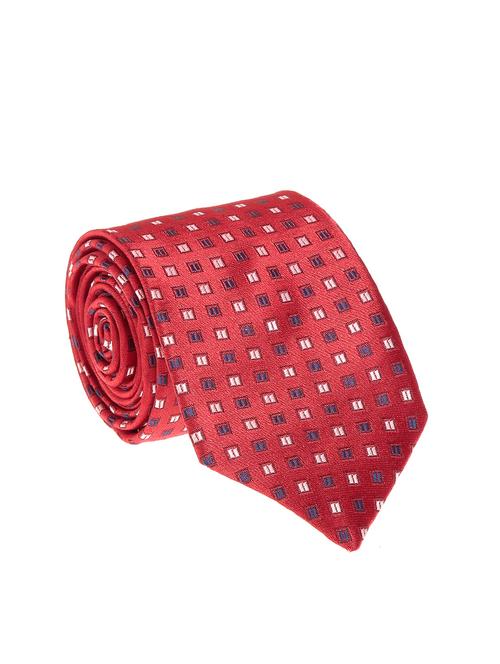 red micro silk fabric tie - 14218748 - Very Small Image - 1