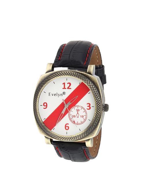 evelyn black strap black dial analog watches for men's and boy's eve-548 - 14218871 - Very Small Image - 1