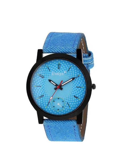 evelyn blue strap blue dial analog watches for men's and boy's eve-605 - 14218879 - Very Small Image - 1