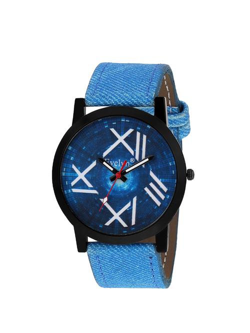 evelyn blue strap analog watches for men's and boy's eve-607 - 14218881 - Very Small Image - 1
