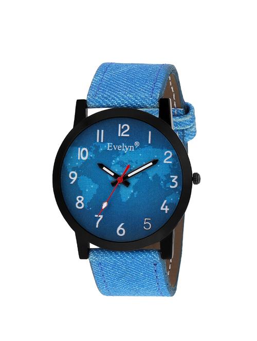 evelyn blue strap analog watches for men's and boy's eve-609 - 14218883 - Very Small Image - 1