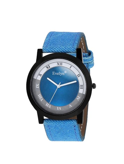 evelyn blue strap analog watches for men's and boy's eve-617 - 14218891 - Very Small Image - 1