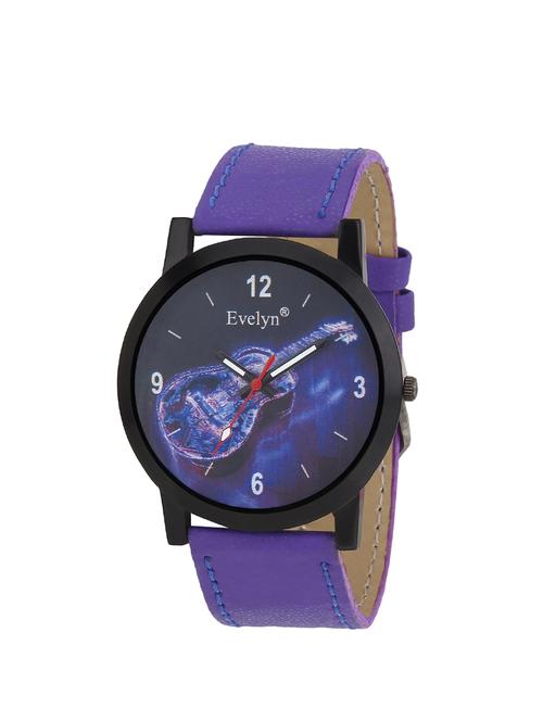 evelyn purple strap analog watches for men's and boy's eve-622 - 14218896 - Very Small Image - 1