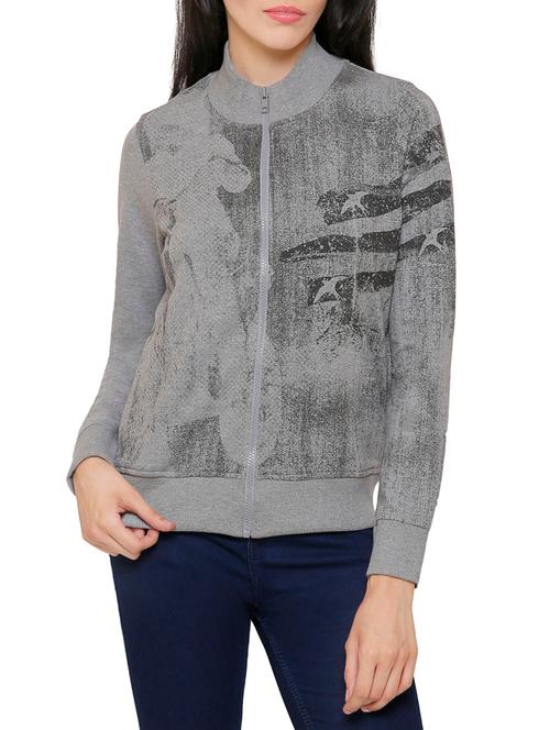 grey cotton sweatshirt - 14221219 - Very Small Image - 1