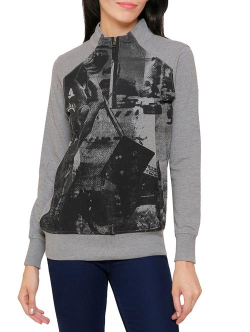 grey cotton sweatshirt - 14221222 - Very Small Image - 1