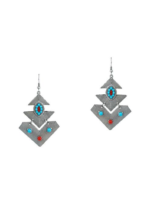 multi colored brass drop earrings - 14221783 - Very Small Image - 1
