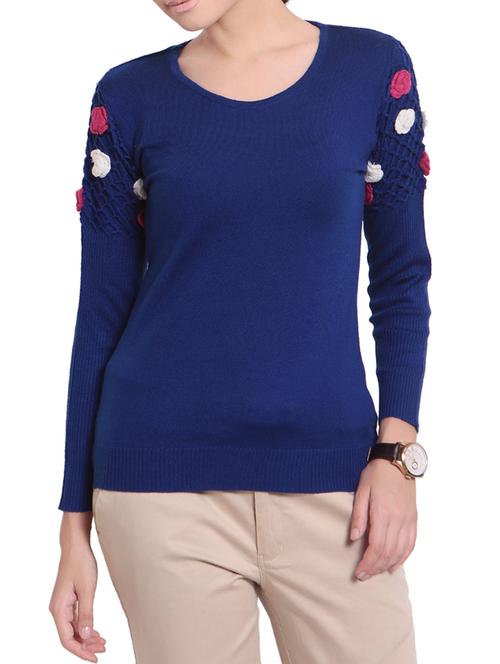 blue acrylic pullover - 14222108 - Very Small Image - 1