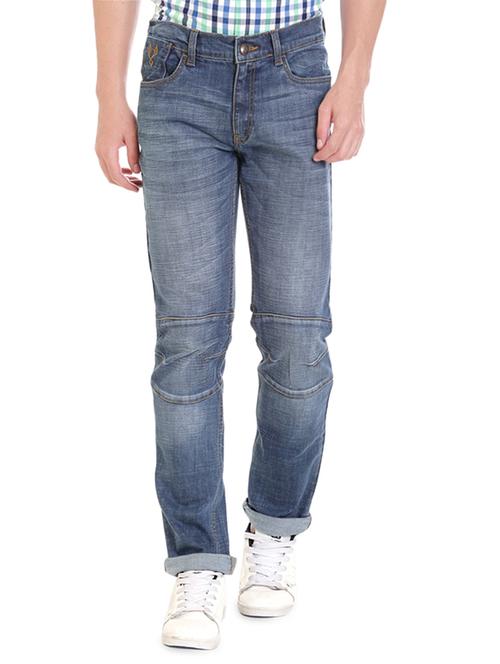 light blue cotton washed jeans - 14223050 - Very Small Image - 1